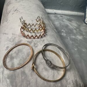 Bundle of bracelets: 3 colors gold silver rose- some have love messages